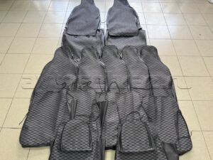 Чехлы УАЗ - 2206 ЕВРО ( 9 мест )(жаккард+в/кожа+поролон)(Автотекстиль 73), к-т.
