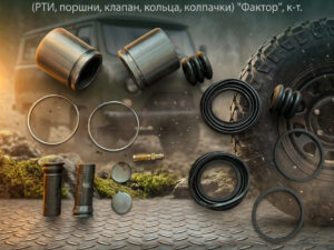 РК суппорта (15 поз.)(РТИ,поршни,клапан,кольца,колпачки)"Фактор", к-т.